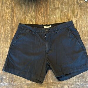 Good Threads Black 5 inch inseam flat front shorts